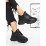 Pantofi Sport Dama cu Platforma 3AL100 ALL BLACK | MEI