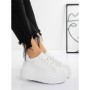 Pantofi Sport Dama cu Platforma 5WL58 WHITE | MEI