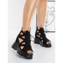 Sandale Dama cu Platforma 3AL105 BLACK | MEI