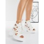 Sandale Dama cu Platforma 3AL105 WHITE | MEI