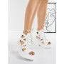 Sandale Dama cu Platforma 3AL105 WHITE | MEI