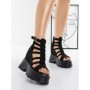 Sandale Dama cu Platforma 3AL107 BLACK | MEI