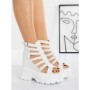 Sandale Dama cu Platforma 3AL107 WHITE | MEI