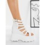 Sandale Dama cu Platforma 3AL107 WHITE | MEI