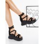 Sandale Dama cu Platforma 5WL27 BLACK | MEI