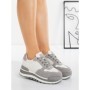 Pantofi Sport Dama din piele naturala 5WZ13 GREY | PANTOFUL