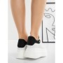 Pantofi Sport Dama cu Platforma 5SJN2 WHITE-BLACK | PANTOFUL