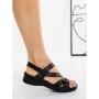 Sandale Dama cu Talpa Joasa 5Q23 BLACK | MEI