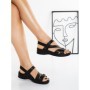 Sandale Dama cu Talpa Joasa 5Q23 BLACK | MEI
