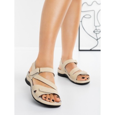 Sandale Dama cu Talpa Joasa 5Q23 BEIGE | MEI
