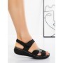 Sandale Dama cu Talpa Joasa 5XJ39 BLACK | MEI