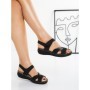 Sandale Dama cu Talpa Joasa 5XJ39 BLACK | MEI