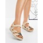 Sandale Dama cu Talpa Joasa 5XJ39 BEIGE | MEI
