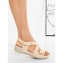 Sandale Dama cu Talpa Joasa 5XJ50 BEIGE | MEI
