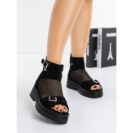 Sandale Dama cu Platforma 5HXS5 BLACK | MEI