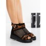 Sandale Dama cu Platforma 5HXS5 LEOPARD-BLACK | MEI