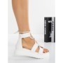 Sandale Dama cu Talpa Joasa 3HXS57 WHITE | MEI