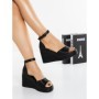 Sandale Dama cu Platforma 3Y20 BLACK | MEI