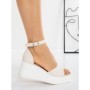 Sandale Dama cu Platforma 5SY17 BEIGE | MEI