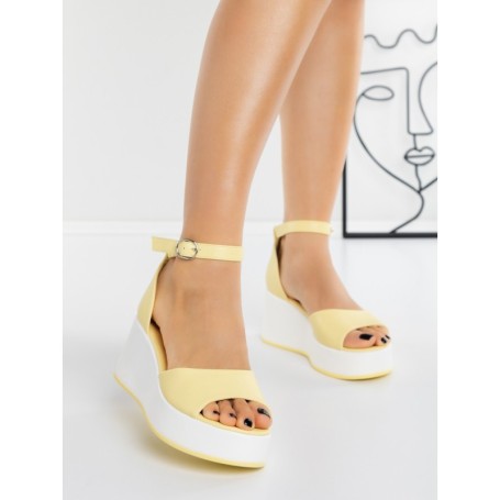 Sandale Dama cu Platforma 5SY17 YELLOW | MEI