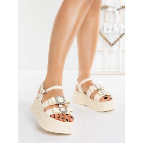 Sandale Dama cu Platforma 88X1162 BEIGE | MEI
