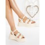Sandale Dama cu Platforma 88X1162 BEIGE | MEI