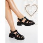Sandale Dama cu Platforma 5635-3 BLACK | MEI