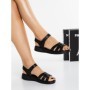 Sandale Dama cu Talpa Joasa A01 BLACK | MEI