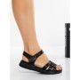 Sandale Dama cu Talpa Joasa A01 BLACK | MEI
