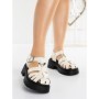 Sandale Dama cu Platforma QY6601 BEIGE | MEI