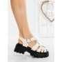 Sandale Dama cu Platforma QY6601 BEIGE | MEI