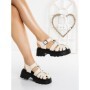 Sandale Dama cu Platforma QY6601 BEIGE | MEI