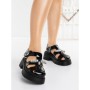 Sandale Dama cu Platforma QY6605 BLACK | MEI