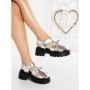Sandale Dama cu Platforma QY6605 SILVER | MEI