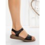 Sandale Dama cu Talpa Joasa 52208 BLACK | MEI