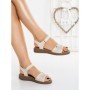 Sandale Dama cu Talpa Joasa 52208 BEIGE | MEI