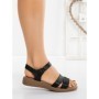 Sandale Dama cu Talpa Joasa 52209 BLACK | MEI