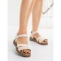 Sandale Dama cu Talpa Joasa 52209 BEIGE | MEI