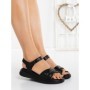 Sandale Dama cu Talpa Joasa 52135 BLACK | MEI