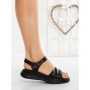Sandale Dama cu Talpa Joasa 52135 BLACK | MEI