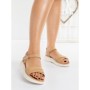 Sandale Dama cu Talpa Joasa 52135 BEIGE | MEI