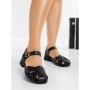 Sandale Dama cu Talpa Joasa 309 BLACK | MEI