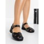 Sandale Dama cu Talpa Joasa 309 BLACK | MEI