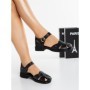 Sandale Dama cu Talpa Joasa 309 BLACK | MEI