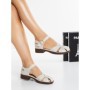 Sandale Dama cu Talpa Joasa 309 BEIGE | MEI