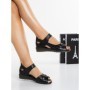 Sandale Dama cu Talpa Joasa 66505 BLACK | MEI