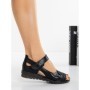 Sandale Dama cu Talpa Joasa 66505 BLACK | MEI
