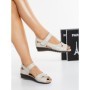 Sandale Dama cu Talpa Joasa 66505 BEIGE | MEI