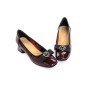 Pantofi cu Toc Gros 21106 WINE | ADVANCER