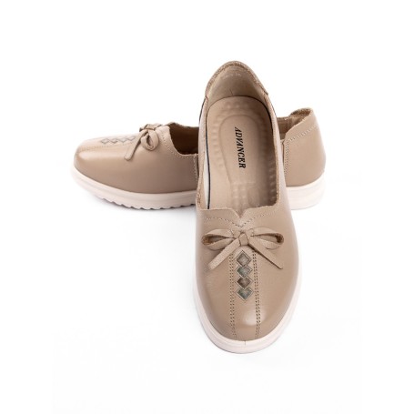 Pantofi Casual Dama din piele naturala 66-5 APRICOT | ADVANCER